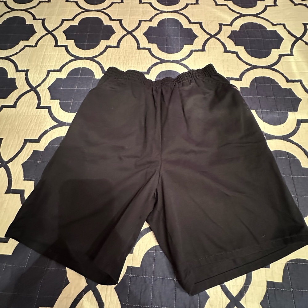 Source Unknown Black High Waist Relaxed Fit Shorts